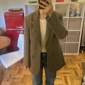 Zara Olive Green Blazer Jacket